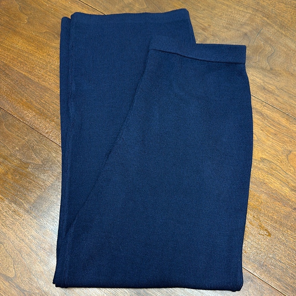 St John Collection Navy Knit Pant-Size 12